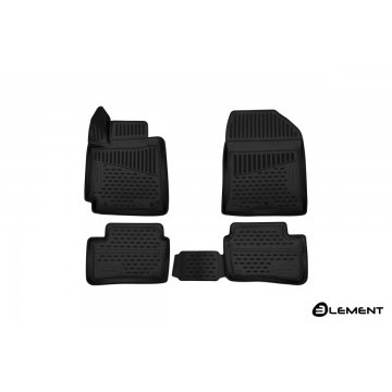 Коврики 3D в салон KIA Picanto, 2017->, хб., 4 шт. (полиуретан)