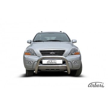 Кенгурятник d76 низкий Arbori нерж. сталь для Kia SORENTO 2006-2011
