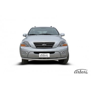Защита переднего бампера d57 Arbori нерж. сталь для Kia SORENTO 2006-2011