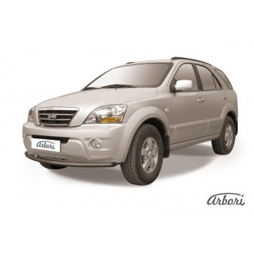 Защита переднего бампера d57 Arbori черн. для Kia SORENTO 2006-2011