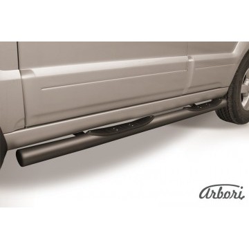 Защита порогов d76 с проступями Arbori черн. для Kia SORENTO 2006-2011