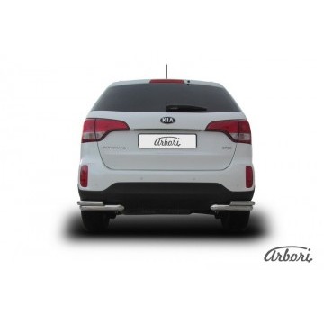 Уголки d57+d42 двойные Arbori нерж. сталь для KIA Sorento 2013-нв
