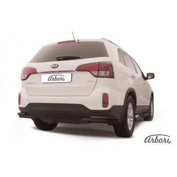 Уголки d57+d42 двойные Arbori черн. для KIA Sorento 2013-нв