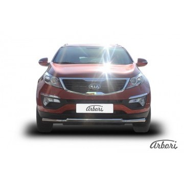 Защита переднего бампера Arbori d57+d42 KIA SPORTAGE 2010-