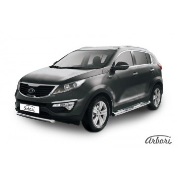 Защита переднего бампера Arbori d76 короткая KIA SPORTAGE 2010-