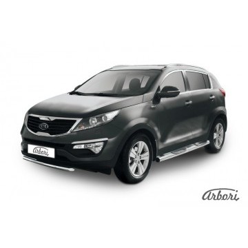 Защита переднего бампера Arbori d57 короткая KIA SPORTAGE 2010-