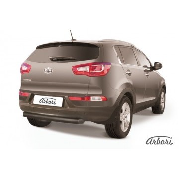 Защита заднего бампера d76  Arbori черн. для Kia SPORTAGE 2010-2016