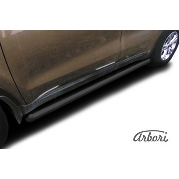 Защита порогов d57 труба Arbori черн. для Kia SPORTAGE 2016-2018