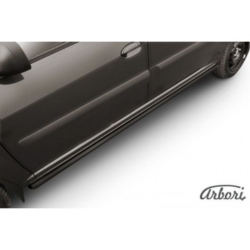 Защита порогов d42 труба Arbori черн. для LADA LARGUS 2012-нв