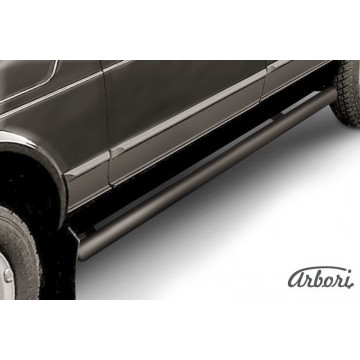 Защита порогов d76 труба Arbori черн. для LADA 4х4 5дв. 1993-нв