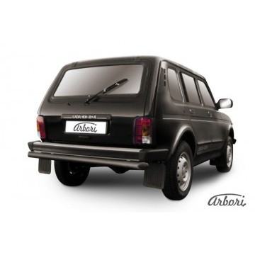 Защита заднего бампера d57 Arbori черн. для LADA 4х4 5дв. 1993-нв