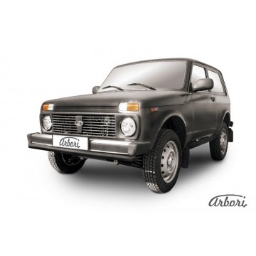 Защита переднего бампера d57 Arbori черн. для LADA 4х4 3дв. 1977-нв