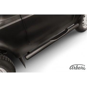 Защита порогов d76 с проступями Arbori черн. для LADA 4х4 3дв. 1977-нв