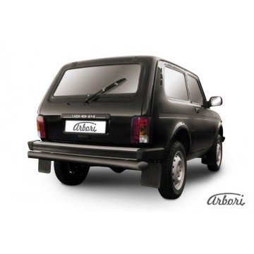 Защита заднего бампера d76 Arbori черн. для LADA 4х4 3дв. 1977-нв