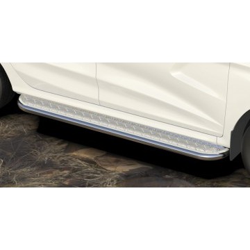 Защита порогов d42 с листом усиленная Arbori нерж. сталь для LADA Xray 2015-нв