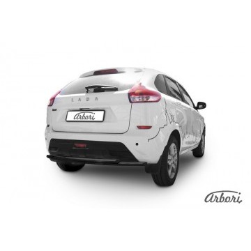 Защита заднего бампера d42 + d42 двойная Arbori черн. для LADA Xray 2015-нв