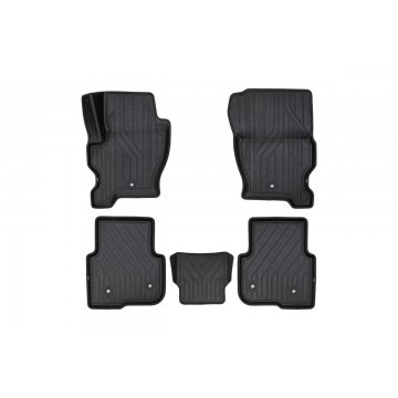 Коврики KVEST 3D в салон LAND ROVER Discovery HSE, 2009-2016, 5 шт. (полистар, черный, черный)