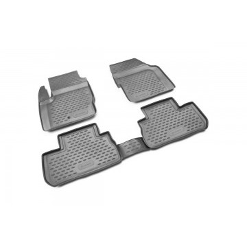 Коврики в салон LAND ROVER Freelander 2007-01/2013, 4 шт. (полиуретан, серые)