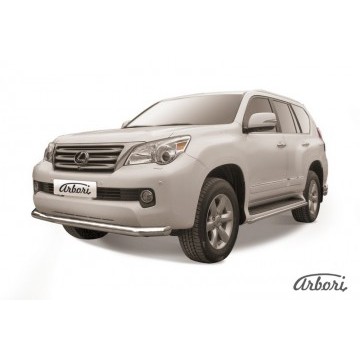 Защита переднего бампера d76 Arbori нерж. сталь для Lexus GX460 2010-2013