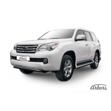 Защита переднего бампера d76 короткая Arbori черн. для Lexus GX460 2010-2013