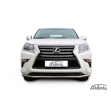 Защита переднего бампера d57 Arbori нерж. сталь для Lexus GX460 2013-нв