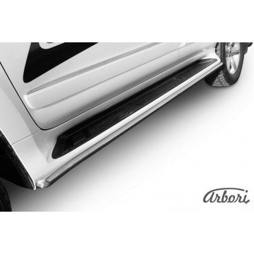 Защита штатного порога d42 Arbori нерж. сталь для Lexus GX460 2013-нв