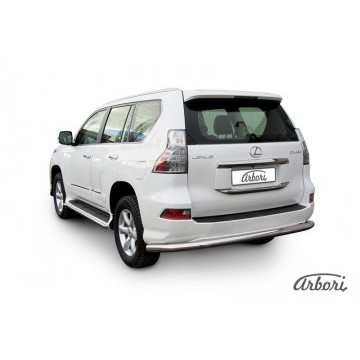 Защита заднего бампера d76 Arbori нерж. сталь для Lexus GX460 2013-нв