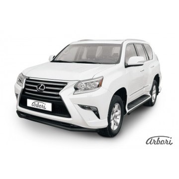 Защита переднего бампера d57 Arbori черн. для Lexus GX460 2013-нв