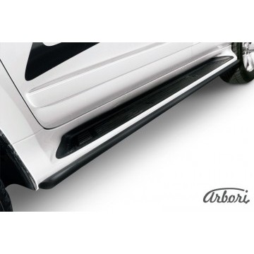 Защита штатного порога d42 Arbori черн. для Lexus GX460 2013-нв