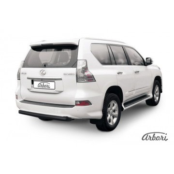 Защита заднего бампера d76 Arbori черн. для Lexus GX460 2013-нв