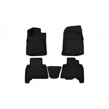 КоврикиKVEST3DвсалонLEXUSGX,2013->,5шт.(полистар,черный,черный)