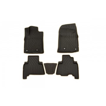 КоврикиKVEST3DвсалонLEXUSGX,2013->,5шт.(полистар,черный,бежевый)