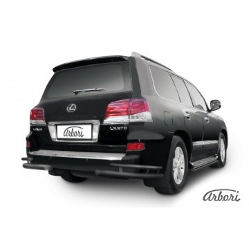 Уголки d76+d42 двойные Arbori черн. для Lexus LX570 2012-2015