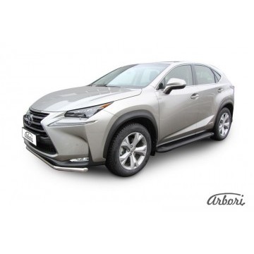 Комплект алюминиевых порогов Arbori Optima Black 1700 для LEXUS NX 2014-2017
