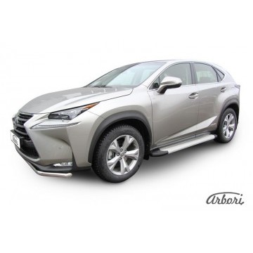 Комплект алюминиевых порогов Arbori Optima Silver 1700 для LEXUS NX 2014-2017
