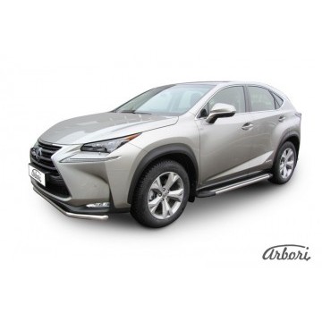 Комплект алюминиевых порогов Arbori Luxe Black 1700 для LEXUS NX 2014-2017