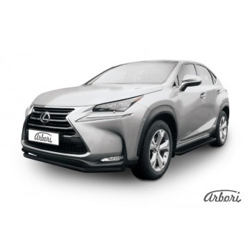Защита переднего бампера d57 Arbori черн. для LEXUS NX 2014-2017