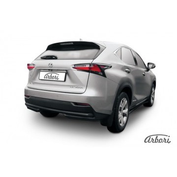 Защита заднего бампера d57 Arbori черн. для LEXUS NX 2014-2017