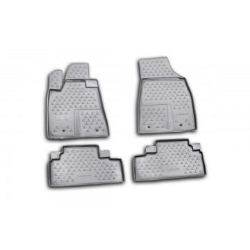 Коврики в салон LEXUS RX350 2009-2012, 4 шт. (полиуретан, серые)