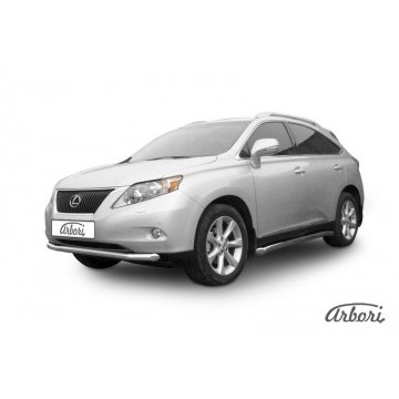 Защита переднего бампера d76 Arbori нерж. сталь для Lexus RX350 2009-2012