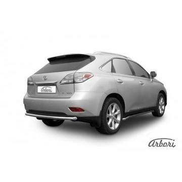 Защита заднего бампера d57 Arbori нерж. сталь для Lexus RX350 2009-2012