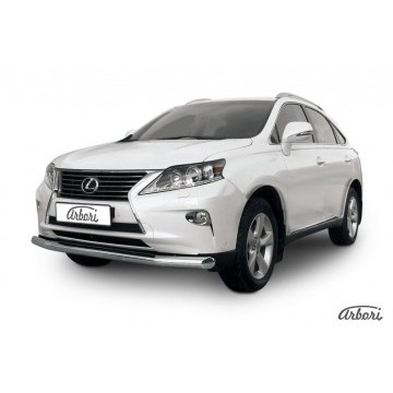 Защита переднего бампера d76 Arbori нерж. сталь для Lexus RX350/RX-270 2012-2015