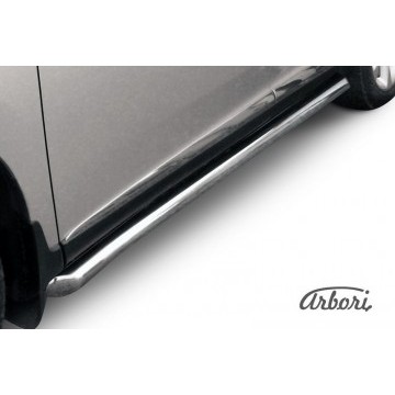 Защита порогов d76 труба с гибами Arbori нерж. сталь для Lexus RX350/RX-270 2012-2015