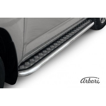 Защита порогов d57 с листом Arbori нерж. сталь для Lexus RX350/RX-270 2012-2015