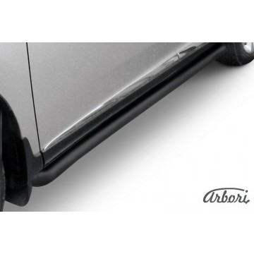 Защита порогов d76 труба с гибами Arbori черн. для Lexus RX350/RX-270 2012-2015