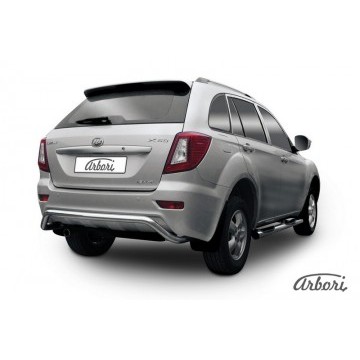 Защита заднего бампера D60  X60 2011  Arbori нерж. сталь для LIFAN X60 2015-нв