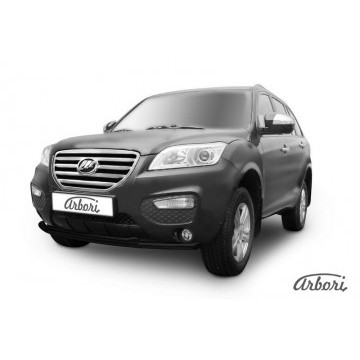 Защита переднего бампера D60+D60  X60 2011 Arbori черн. для LIFAN X60 2015-нв