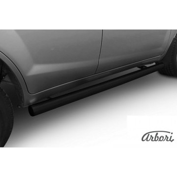 Защита порогов  d76 X60 2011  Arbori черн. для LIFAN X60 2015-нв