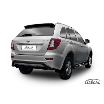 Защита заднего бампера D60  X60 2011  Arbori черн. для LIFAN X60 2015-нв
