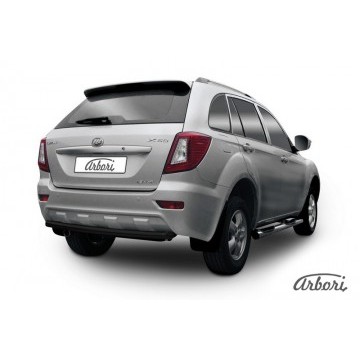 Защита заднего бампера D60 X60 2011  Arbori черн. для LIFAN X60 2015-нв